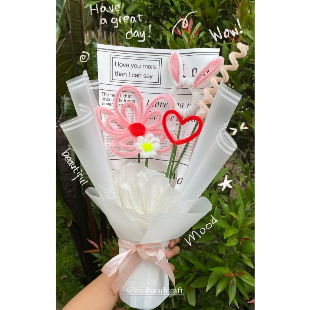 PIPE CLEANER FLOWER  BOUQUET || Bunga Pipe Cleaner || Buket Bunga Pipe Cleaner