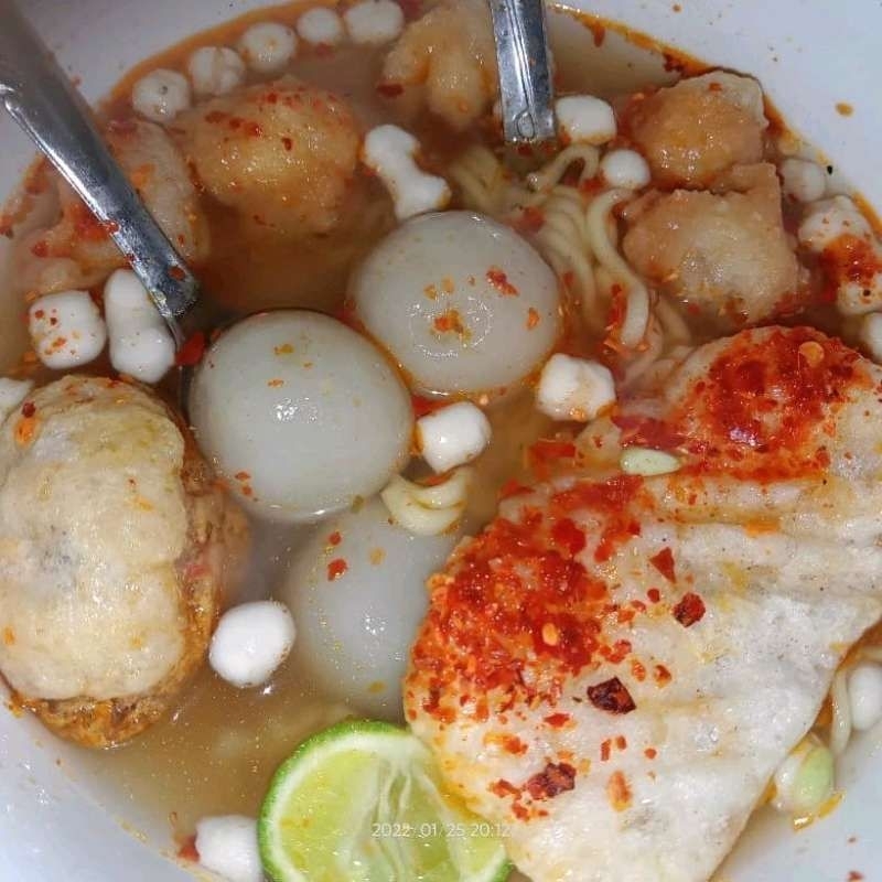 

paket Bakso Aci Homemade murah varian original isian komplit 3 pcs