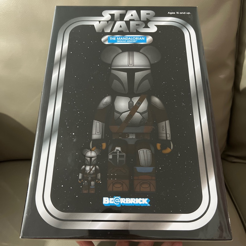 BEARBRICK 400% + 100% THE MANDALORIAN (BESKAR AMOR) AUTHENTIC ORIGINAL SEALED BOX