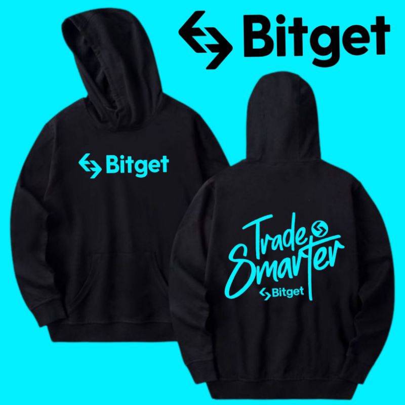 JAKET HOODIE CRYPTO BITGET TRADE SMARTER BGB KRIPTO BWB BITGET WALLET / COTTON FLEECE PREMIUM / WARN