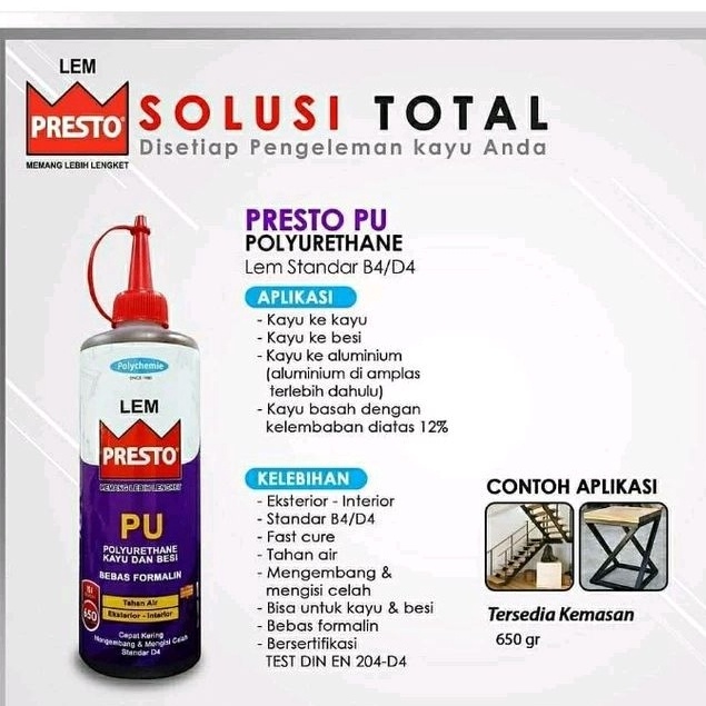 

KODE C8Q6 Lem Presto PU Polyurethane 65 gram