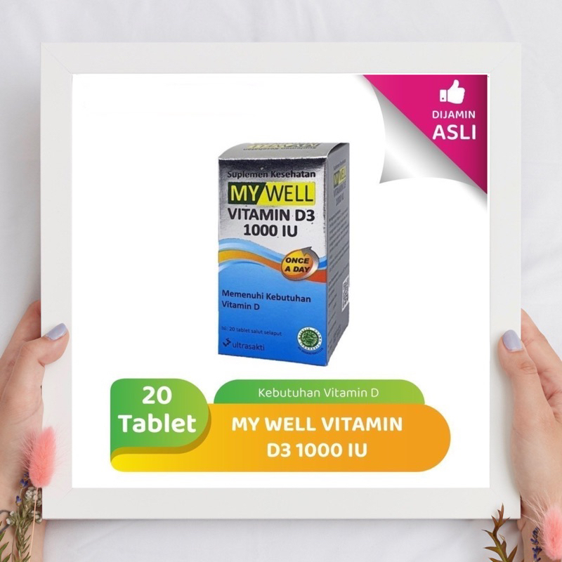 My Well Vitamin D3 1000 iu 20 Tablet - Suplemen Vitamin D3 1000 iu