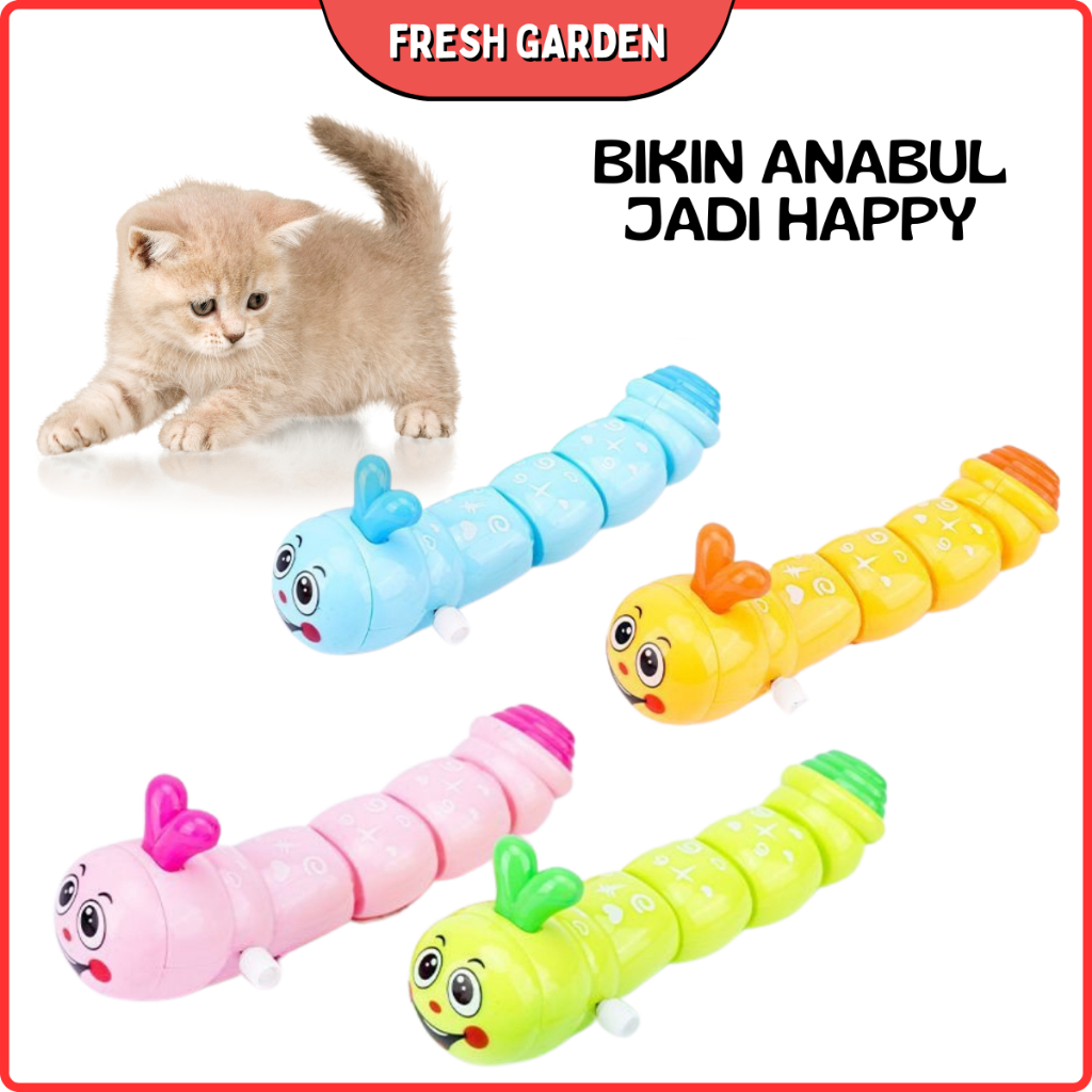 Cat Toys Mainan Kucing Ulat Putar Bergerak Berjalan Mainan Ulat Gerak Lucu Mainan Hewan Peliharaan F
