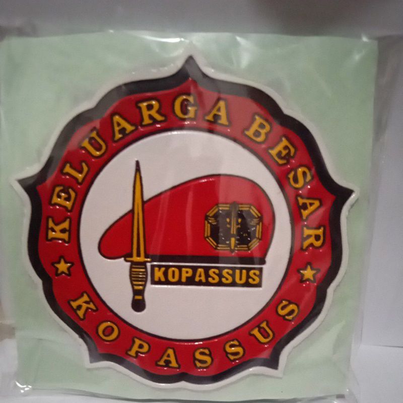 

stiker embos logo kopassus rege