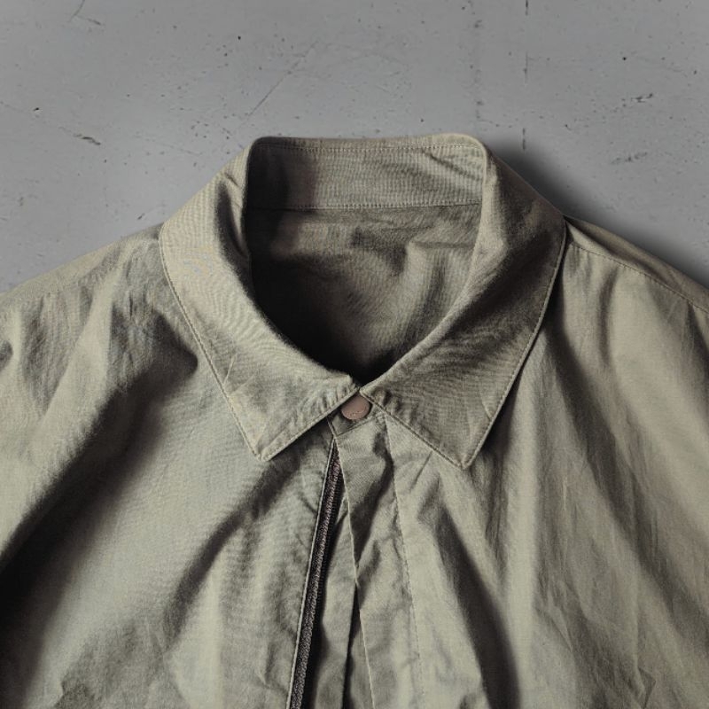 Kemeja Parkland Olive Army Zippered