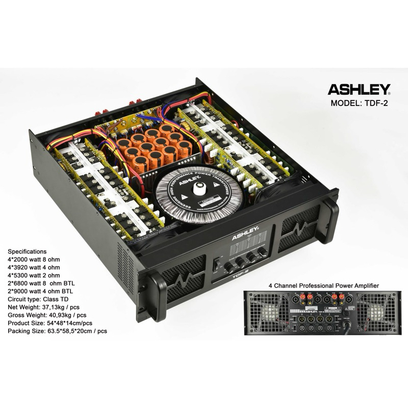 POWER ASHLEY TDF 2 CLASS TD 4 CHANNEL / Power Ashley TDF 2 Td