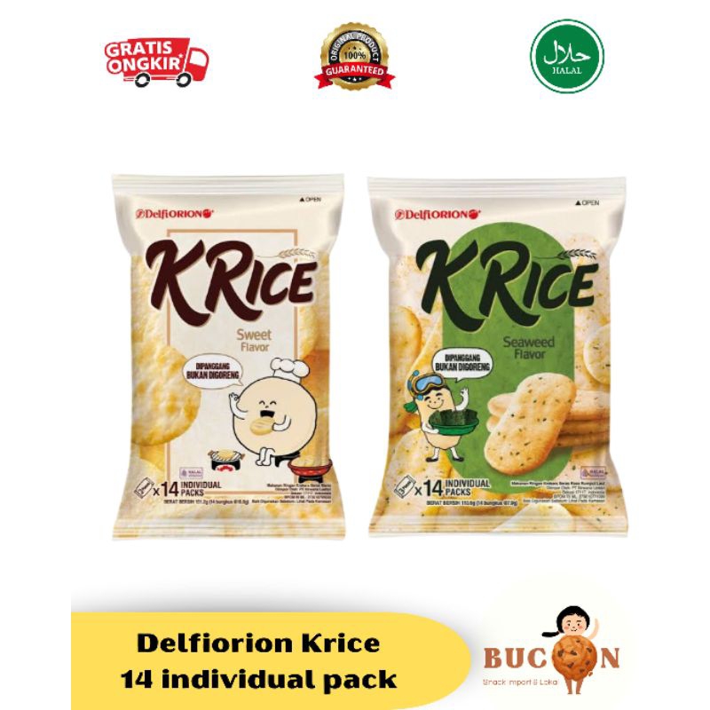 

delfiorion Krice rice crackers isi 14pcs asin dan manis