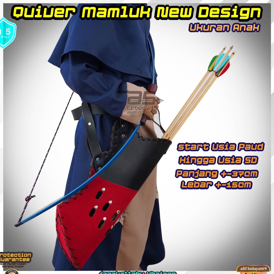 Pusat Original  Tas Pinggang Panah Ukuran Anak Quiver New Design Olah Raga Panahan
