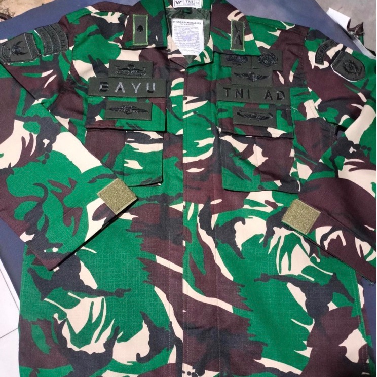 Elegant PREMIUM BALOTELI TNI LORENG RESLETING PEREKAT 1 stel