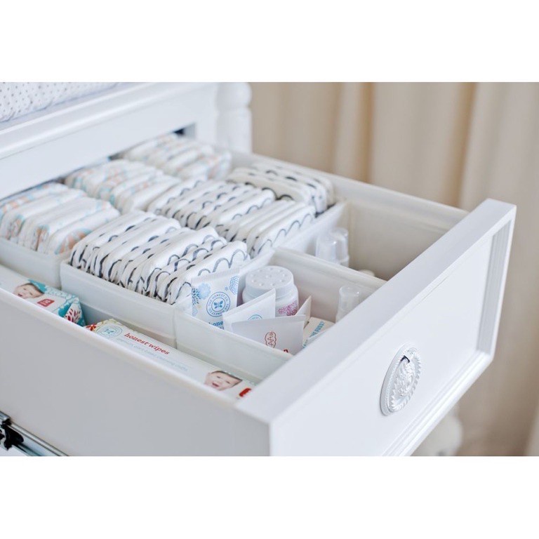 KODE I92U Drawer Organizer Set isi 6pcs Konmari Box Kotak Sekat Laci Aksesoris Lemari Pakaian Bayi