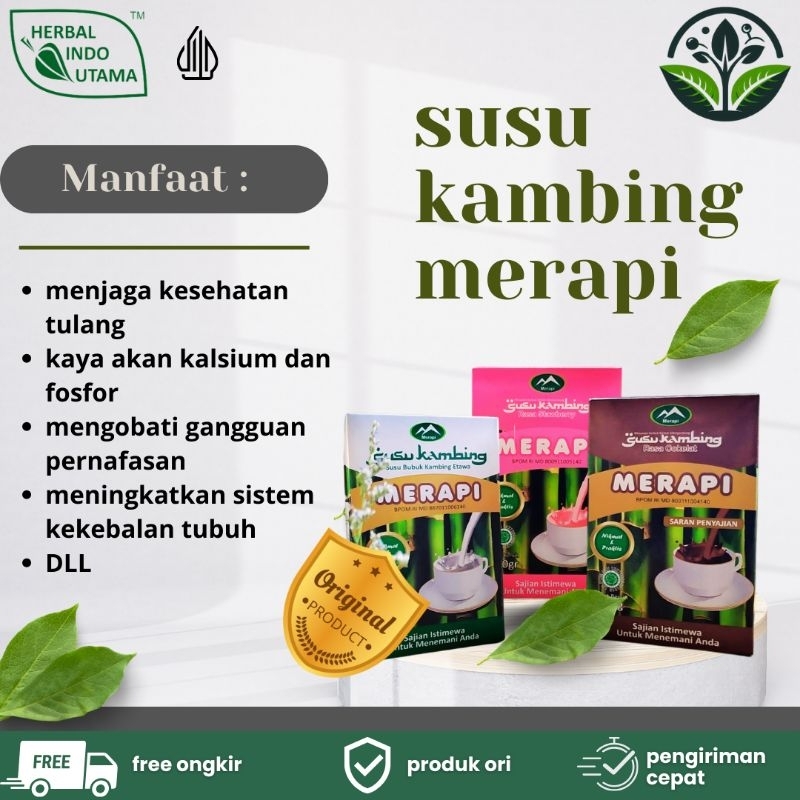 

susu kambing etawa merapi herbal indo utama obat cegah TBC - Rasa Original coklat & strawberry