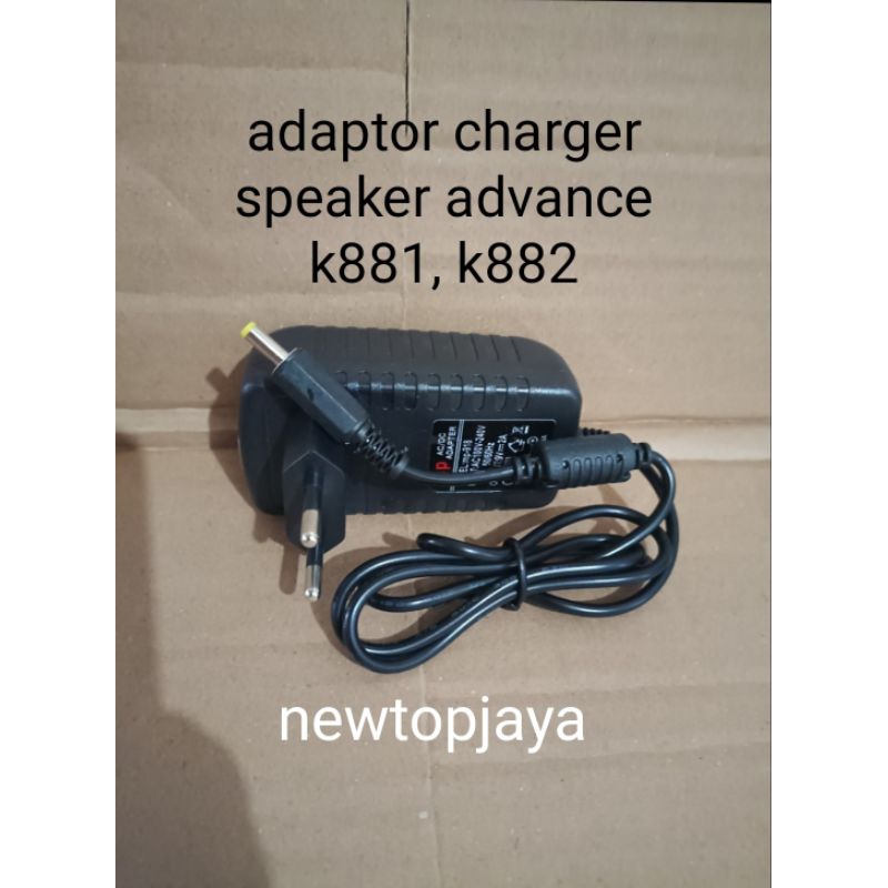 adaptor charger speaker advance k881, k882