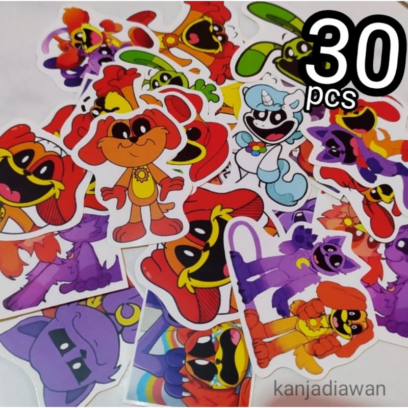 

Stiker Smiling Critters Poppy playtime 30pcs Stiker Catnap Dog Day