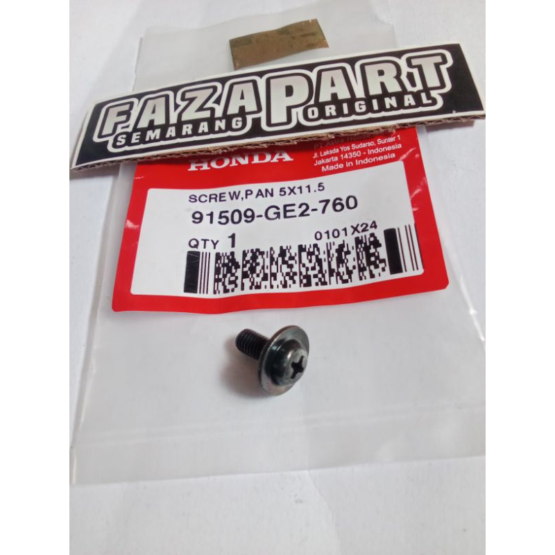 BAUT SCREW PAN 5X11,5 TEBENG COVER BODY HONDA 91509-GE2-760