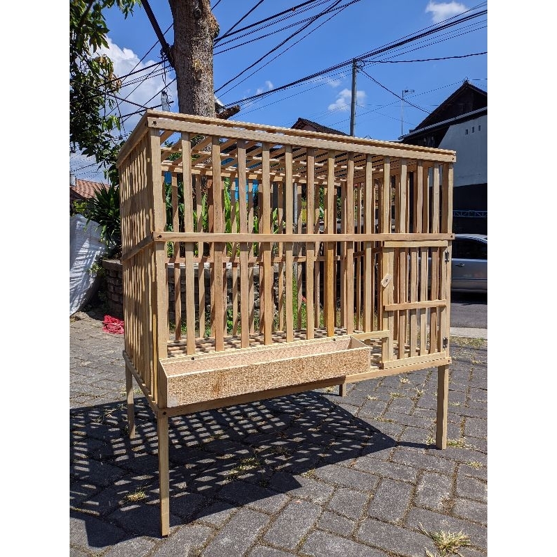kandang ayam rakitan kayu jati halus murah