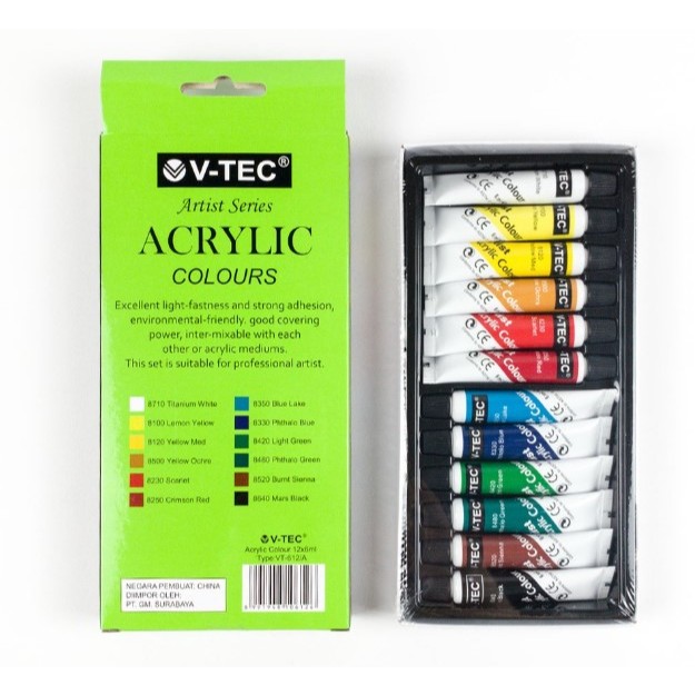 

❤️ Sarjana ❤️ Cat Akrilik V-Tec 12 Acrylic Colours VT-612/A