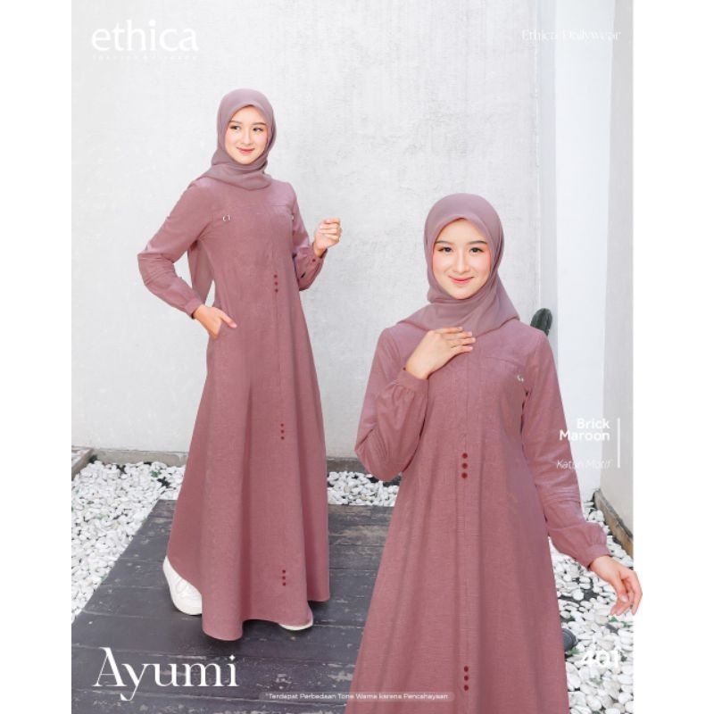 Ethica Daily Gamis Terbaru Ayumi 401 Brick Maroon