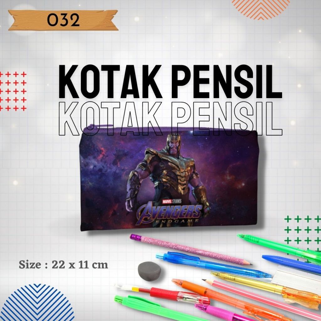 

Tempat Pensil 032 gambar Avengers End Game, Tempat Pensil Karakter