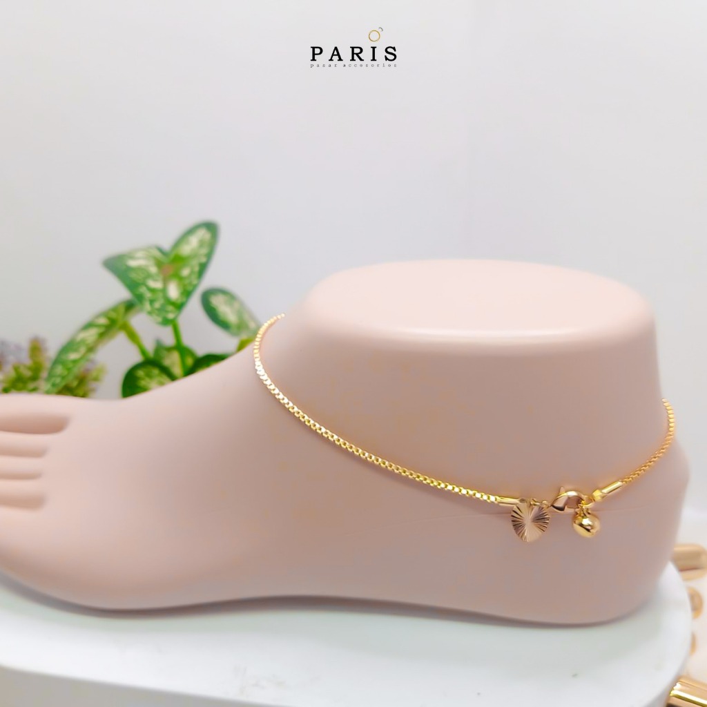 Gelang kaki Itali Perhiasan Wanita Dewasa Dan Remaja Lapis Emas