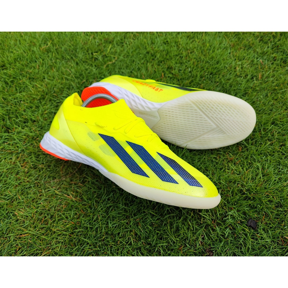 Modern Sepatu Futsal Adidas X Crazyfast1 IN tapak datar  Solar Yellow Black White Red