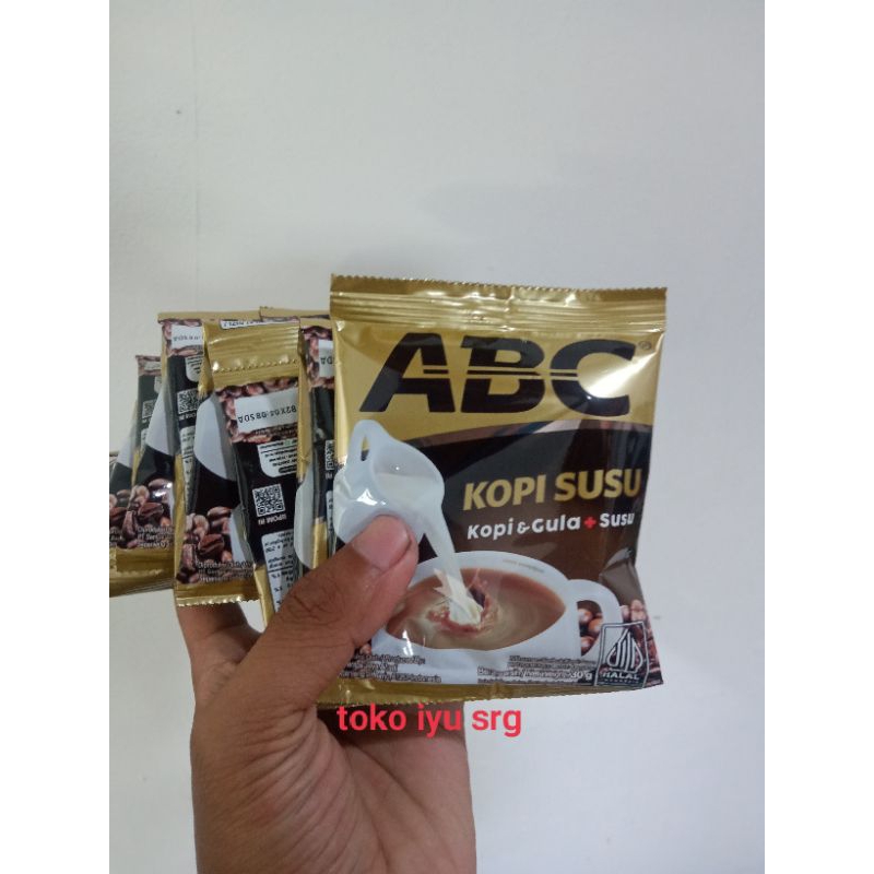 

kopi ABC susu rencengan kopi+ gula+ susu 31gr 1 renceng isi 10 sachet