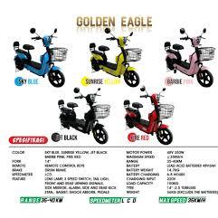 WiLZ Sepeda Listrik Golden Eagle 350W Electric Scooter 35KM/H Sepeda Motor Listrik