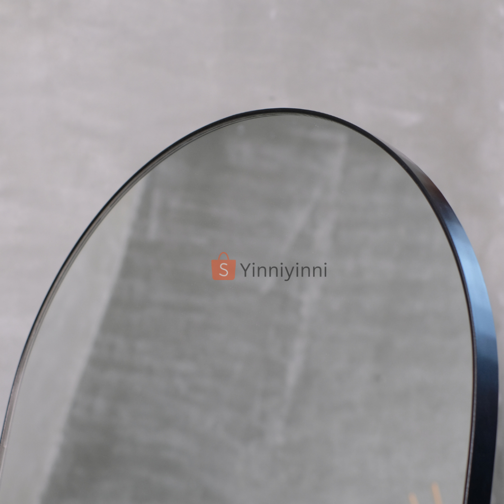 Standing Mirror Frameless Oval Cermin Frameless Cermin Cermin Berdiri Full Body Cermin Standing