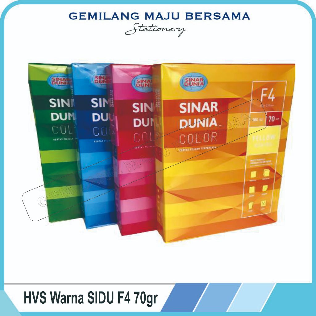 Kertas Hvs Warna Sidu F4 70 Gram