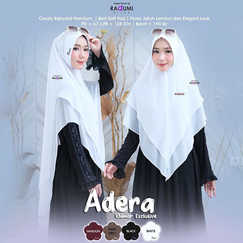 KHI ~ HIJAB INSTAN CERUTY BABYDOLL PREMIUM ~ RAQUMI ~ ORI SOLO ~ ADERA KHIMAR PREMIUM HIJAB ORIGINAL