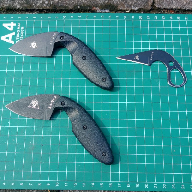 KA-BAR 1480 dan 1478 TDI Law Enforcement Knife Black Plain Blade, Zytel Handles Tactical Defense Ins