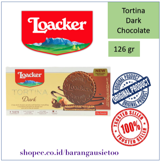 

Loacker Wafers Dark Chocolate Tortina isi 6 126gr (Wafer Import Made in Italy)
