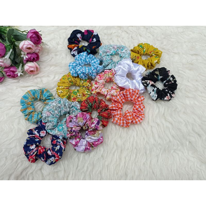 Scrunchie fia aksesories / ikat rambut kain / tali rambut kunciran kuncir kain