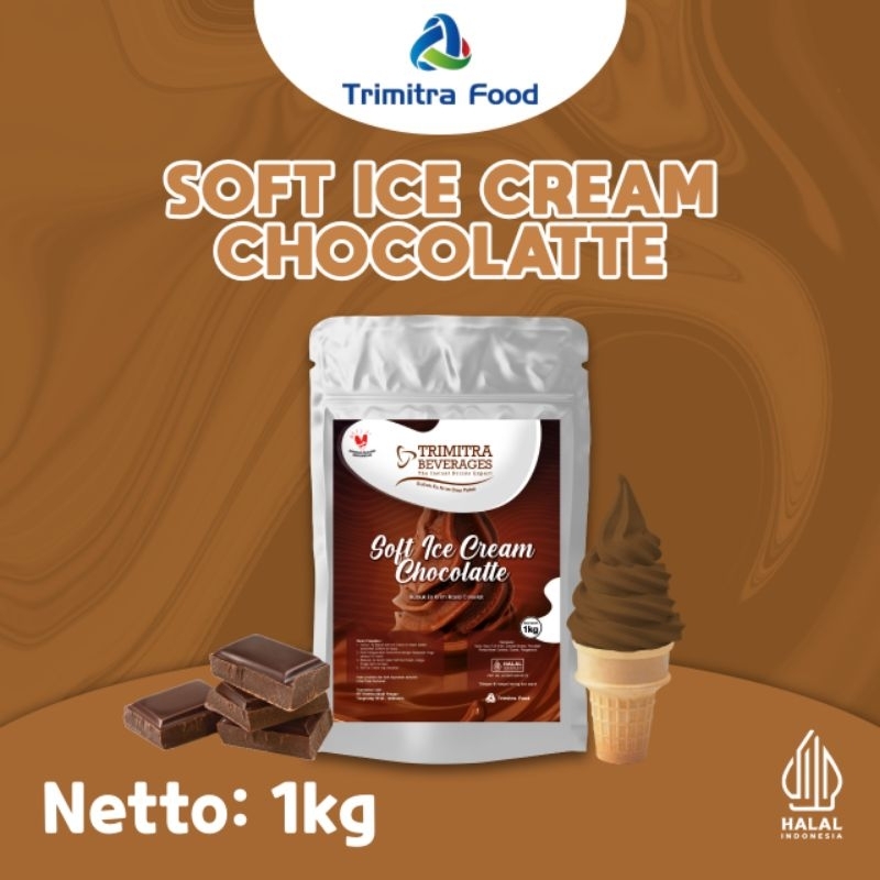 

Bubuk Es Krim Coklat / Soft Ice Cream Chocolatte Powder 1 Kg Halal