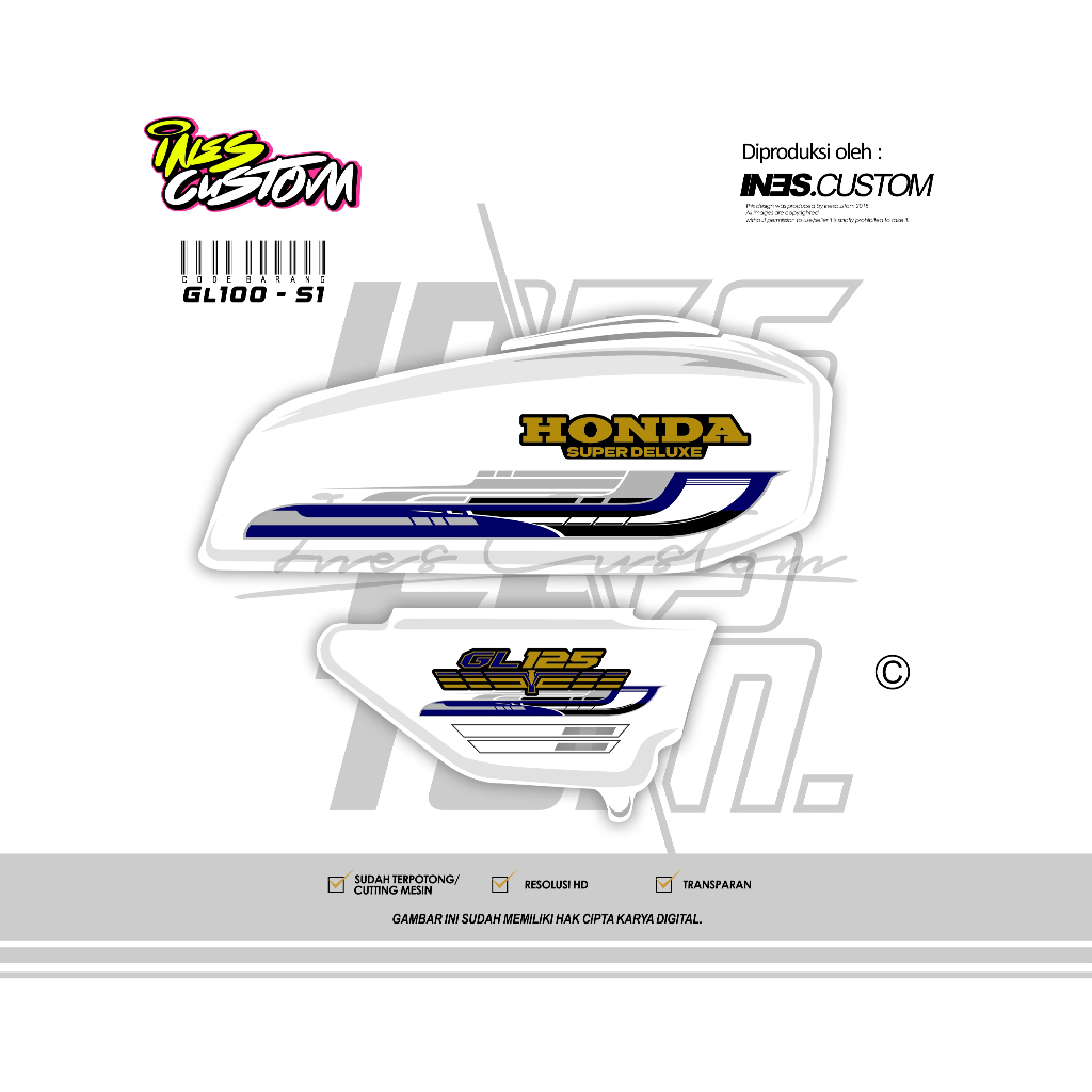Striping GL100 GL125 class hedon Striping gl transparan