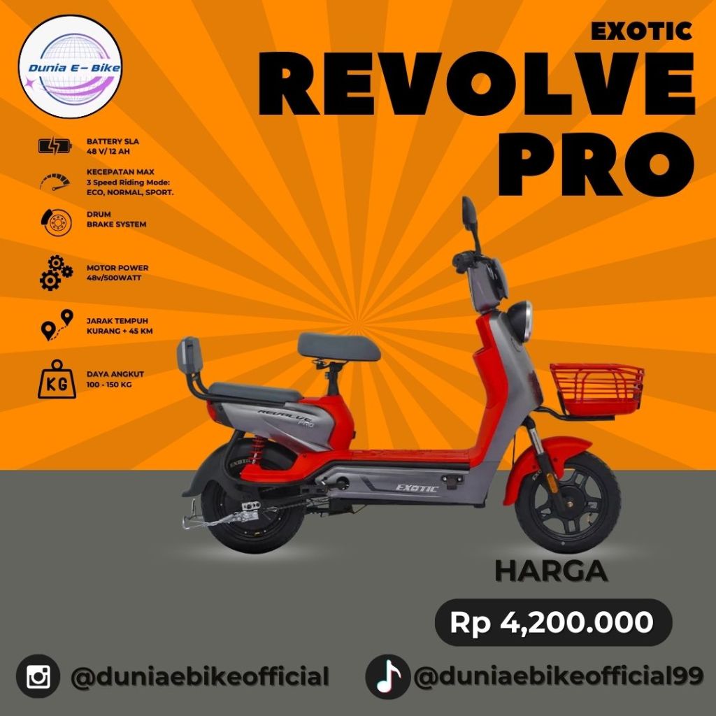 SEPEDA LISTRIK EXOTIC REVOLVE PRO