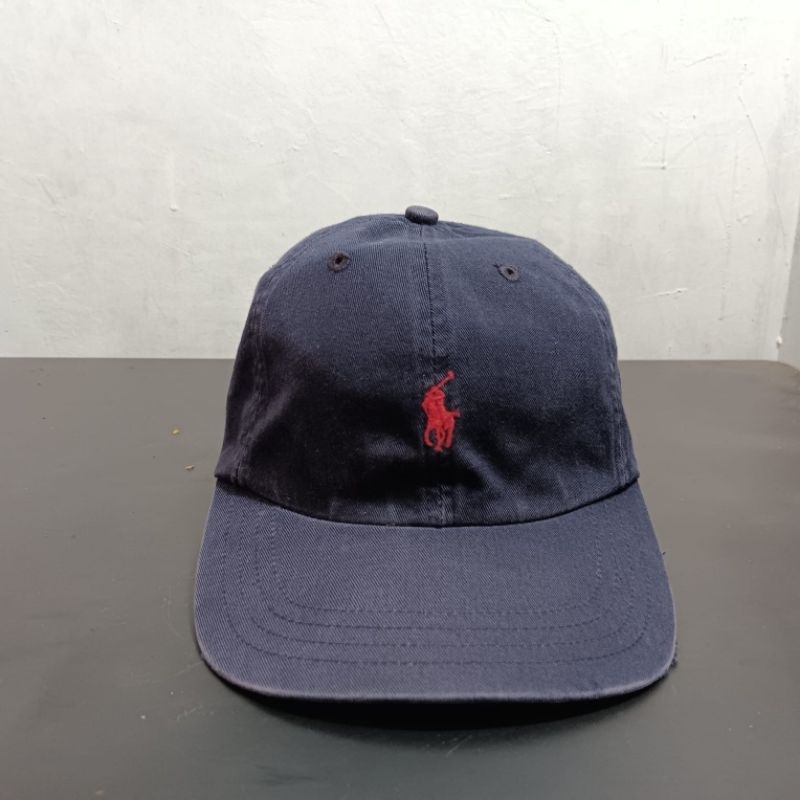 Topi simpel caps Polo by raplh lauren second brand original 100% warna Navy