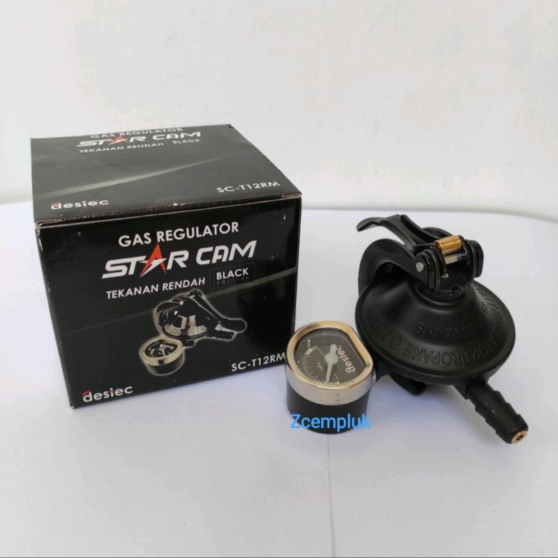 GAS REGULATOR STAR CAM BLACK /Regulator Kompor LPG STARCAM / Gas Regulator Serbaguna