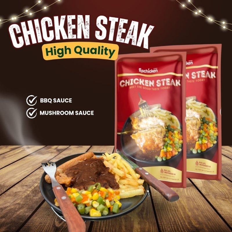 

Rachicken Story Chicken Steak Instant siap saji halal kualitas premium