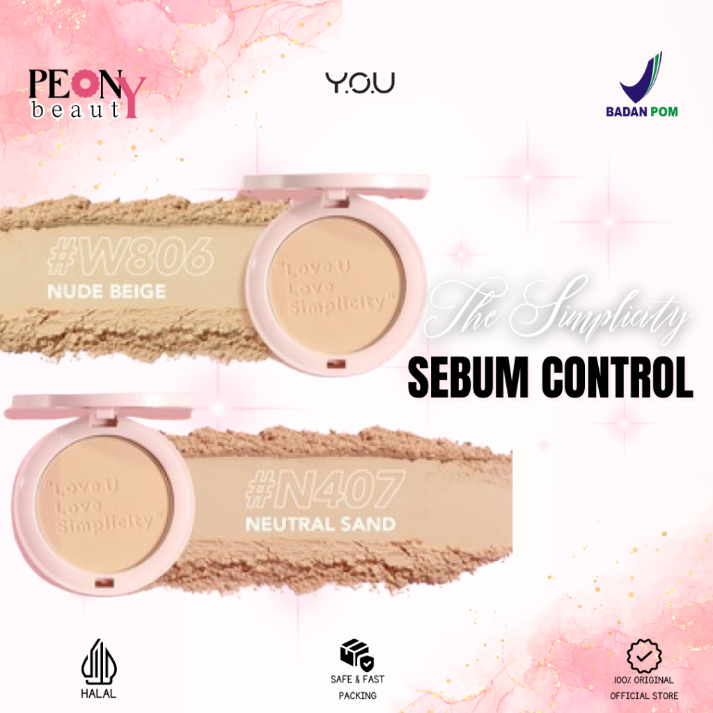 [NEW] Y.O.U Simplicity Flawless Compact Powder | Bedak Padat|Natural Makeup Tahan Lama|Sebum Control