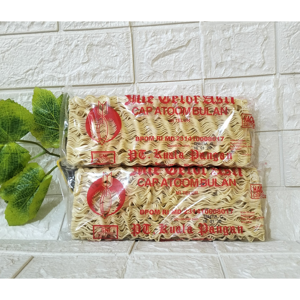 

Mie Telor Asli Cap Atoom Bulan 200gr Free Bubble Wrap dan Dus Tebal