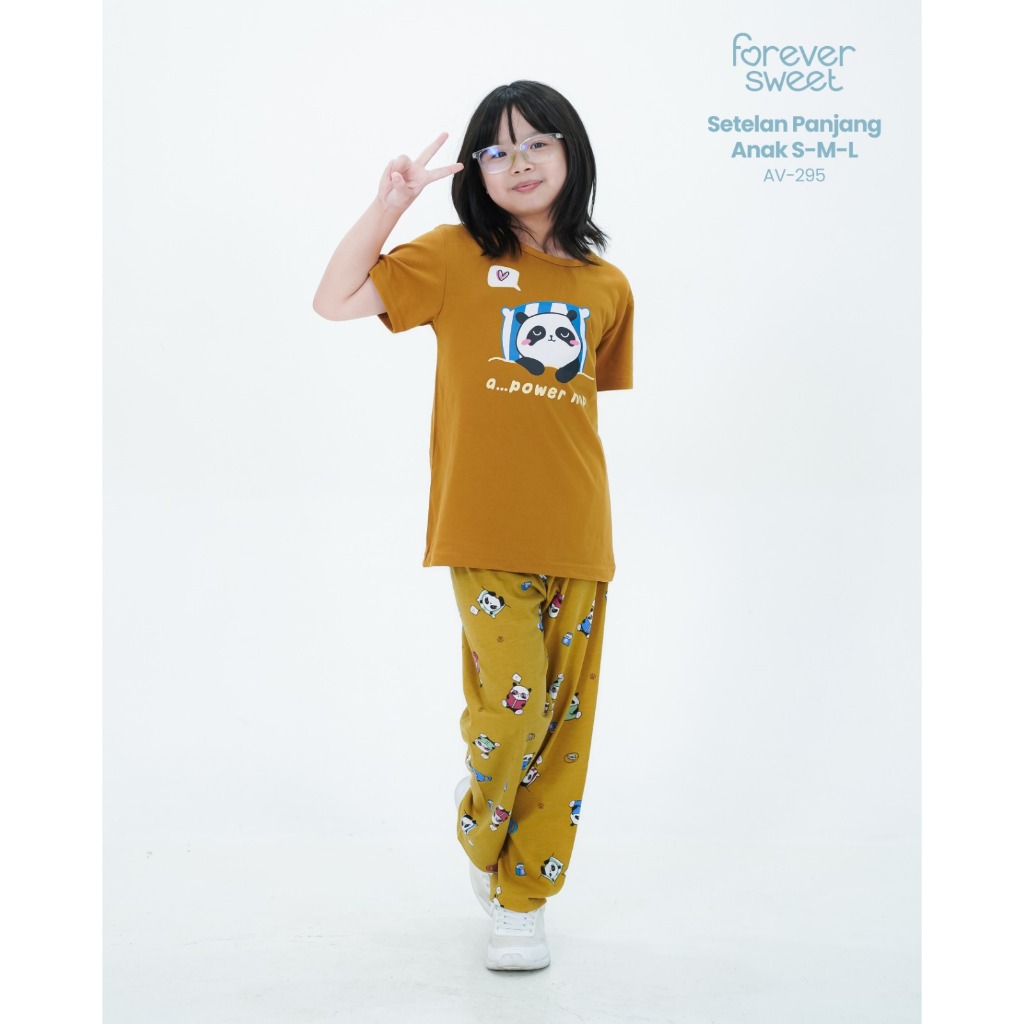 Forever Sweet Oneset Baju Tidur Anak Perempuan Celana Panjang SML AV-295