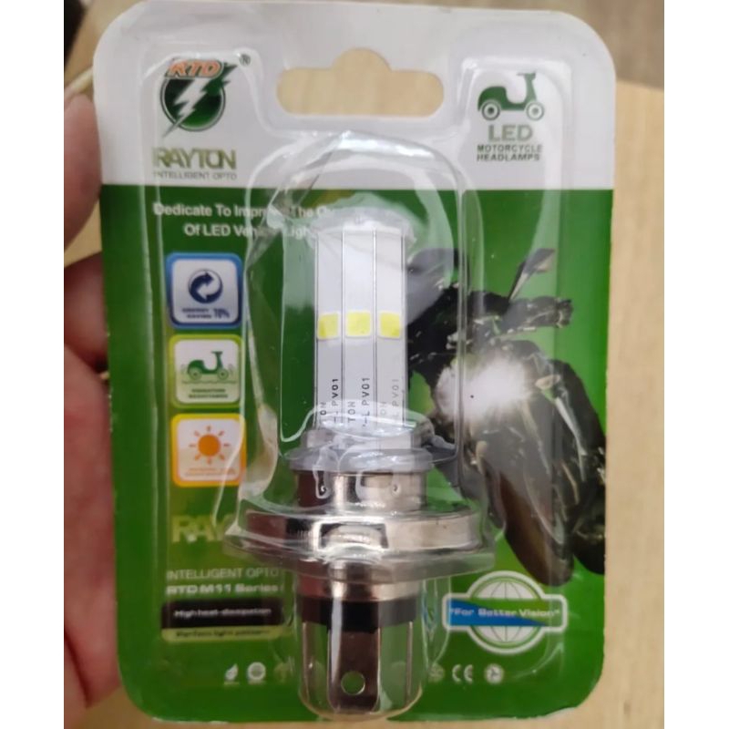 PROMO ORIGINAL RAYTON RTD LAMPU H4 LED 6 SISI 30 WATT M11P LAMPU MOTOR VIXION MX KING SCOOPY | LAMPU