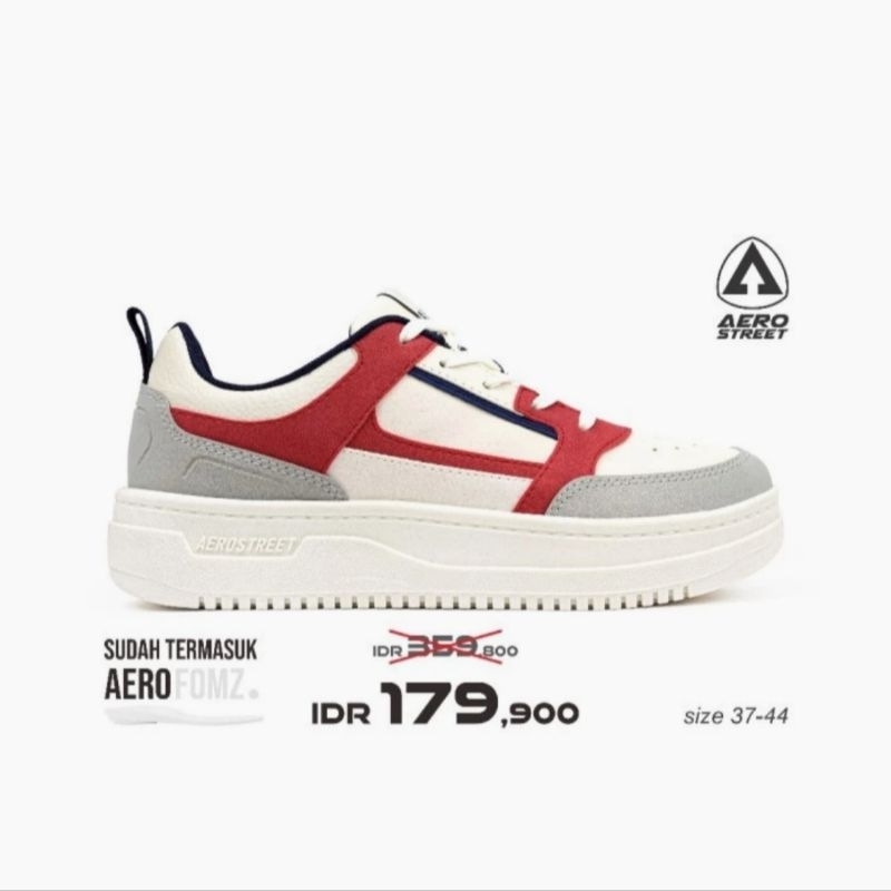 Aerostreet 37-44 Brooklyn Natural Merah Navy