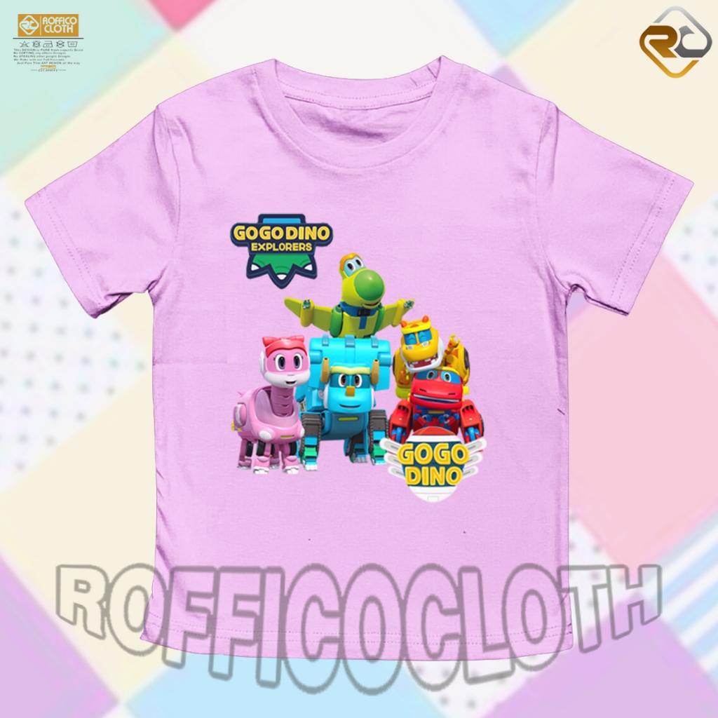 BAJU ANAK KAOS ANAK Gogodino Go Go Dino EXPLORERS REX TOMO VIKI PING LOCKY POKEY ANKY PERRY STORM 04