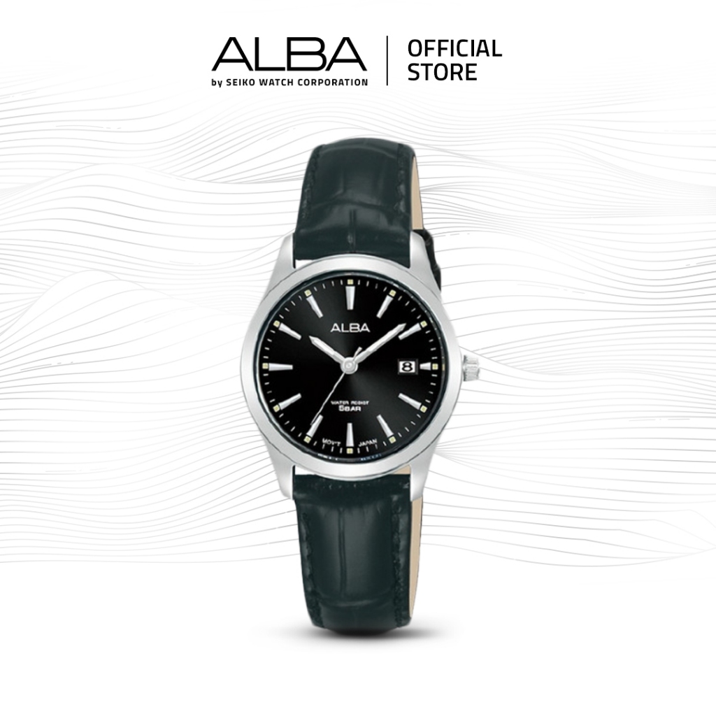 Jam Tangan Wanita Kulit Alba AH7BN9 Quartz Analog AH7BN9X1