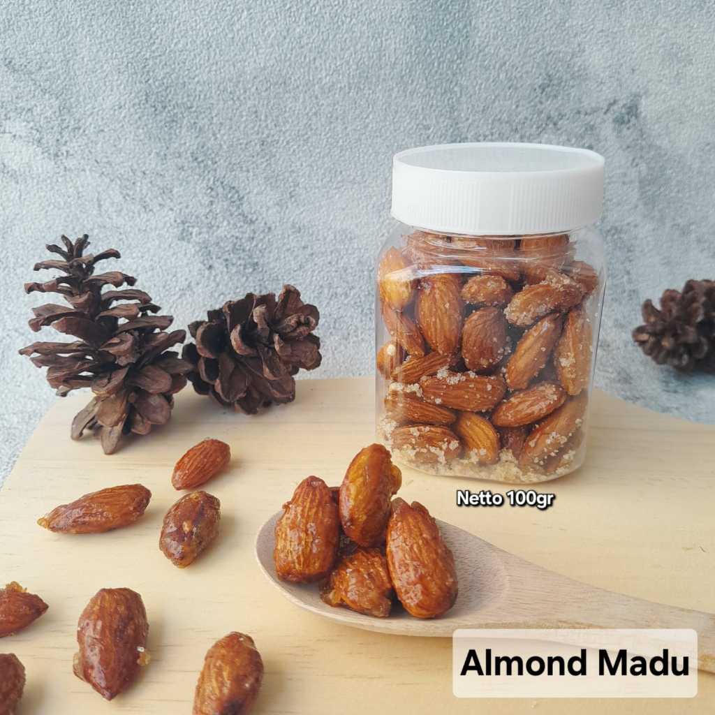 

Almond Madu/ Almond panggang rasa madu/almond renyah manis rasa madu