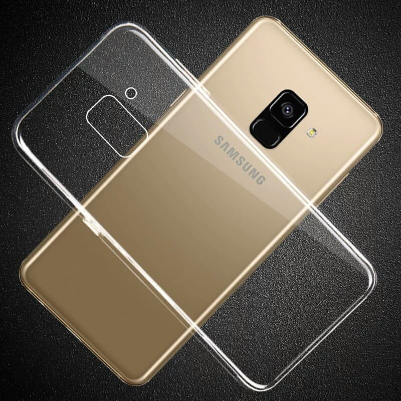 CASE SAMSUNG A8 2018 / A8 PLUS 2018 ULTRATHIN CLEAR GLOSSY TRANSPARANT ORIGINAL PREMIUM