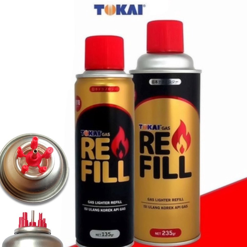 Terjangkau Refill Isi Ulang Korek Api Gas Tabung Tokai 235GR ORI  Butane Gas Refill Gas Lighter  Tok