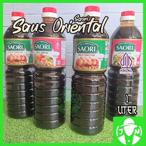 

SAORI Saus Oriental 1 LITER Saos TIRAM Saus TERIYAKI 1 LITER HALAL