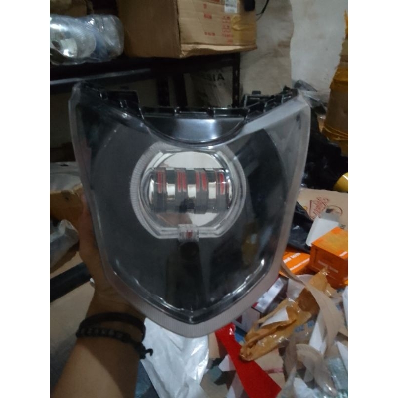 Headlamp Reflektor Plus Mika Kaca Lampu Depan Verza 150 Plus Biled 4 Mata Sudah Terpasang